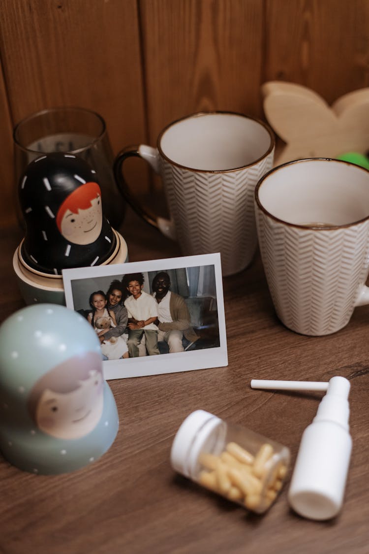 Family Photo On Table