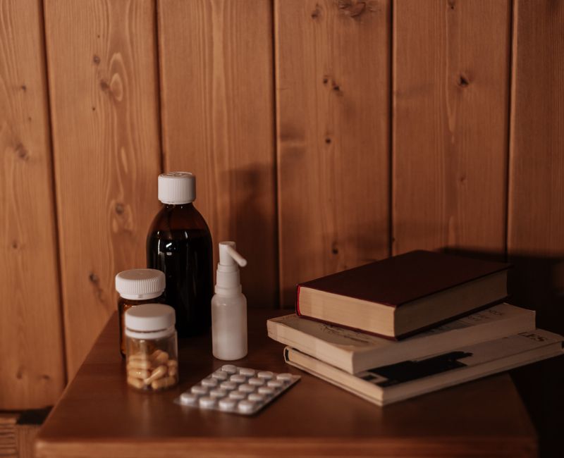 Super Patch natural sleep remedy on a bedside table