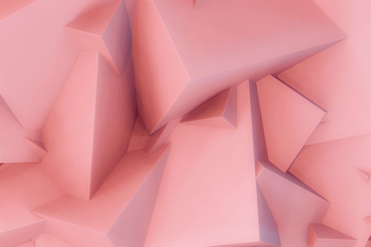 creative abstract image featuring pink geometric shapes with a modern