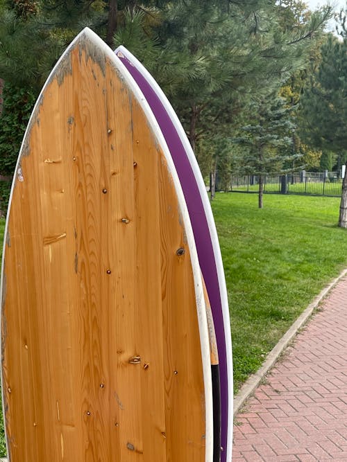 Wooden Surfboard 