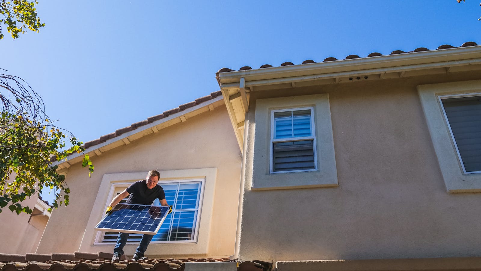 Solar generators being tested with measurement equipment
