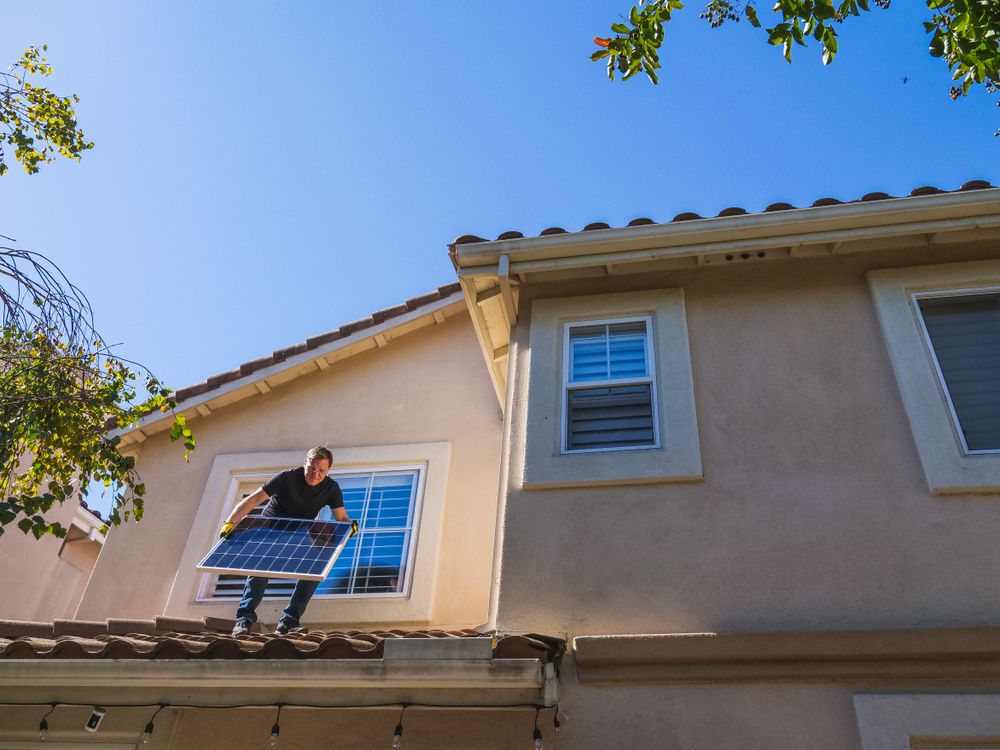 Instalación solar sobre una vivienda