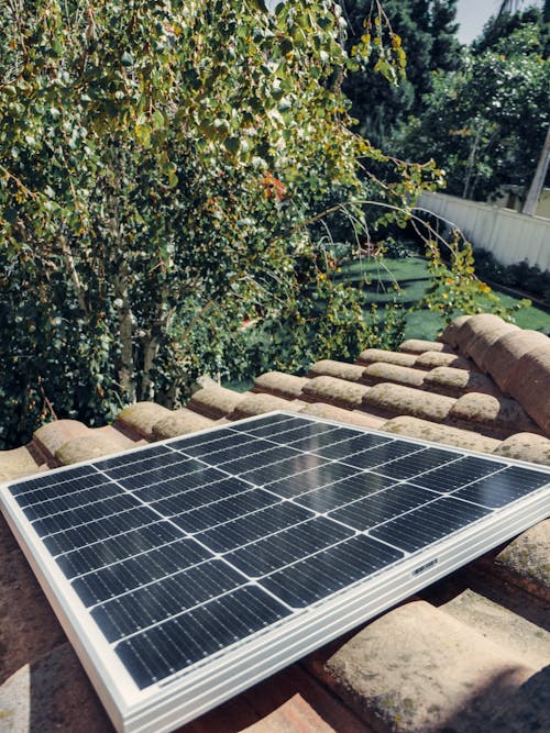 A Solar Panel on a Roof