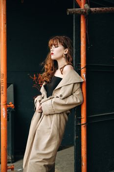 Woman Wearing Trench Coat