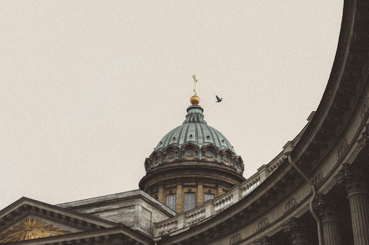 The Dome Of St Isaac Orthodox Church In St Petersburg Russia