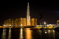 Scenic View of the City of Ho Chi Minh at Night