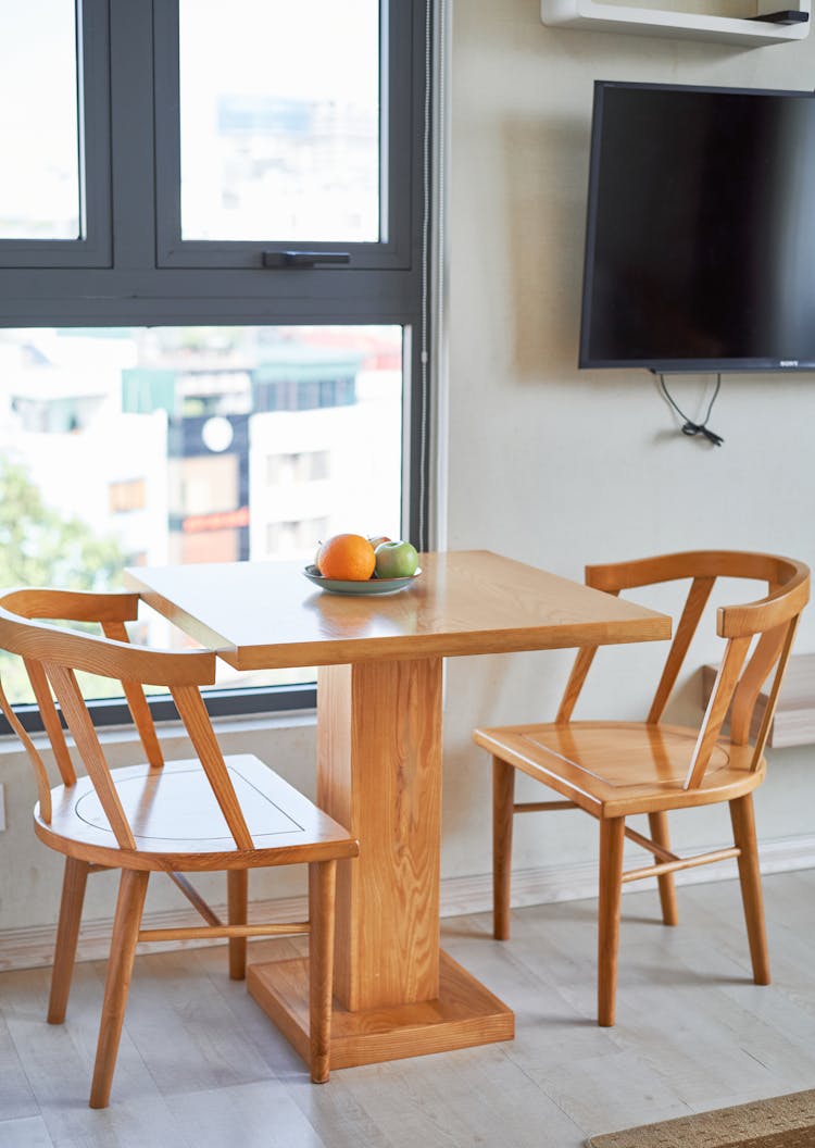 Wooden Table And Chairs For Two At Home