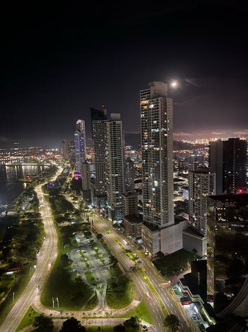 Free stock photo of city at night, cityscape, panama city Stock Photo