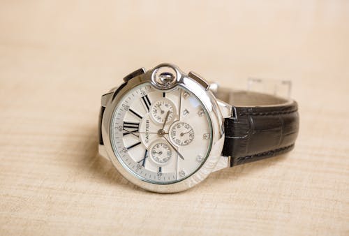 Close-Up Photo of Cartier Wristwatch