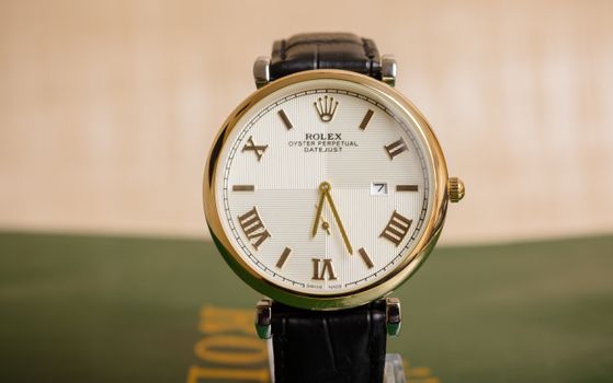 A Rolex Oyster Perpetual Leather
