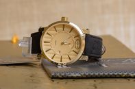 A Leather Strap Mont Blanc Wristwatch