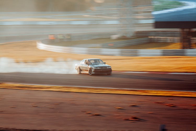 A Car On A Racetrack