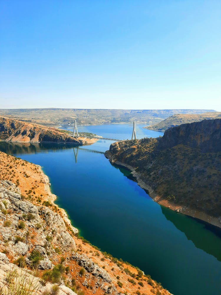 Blue Sky Over Nissibi Euphrates Bridge