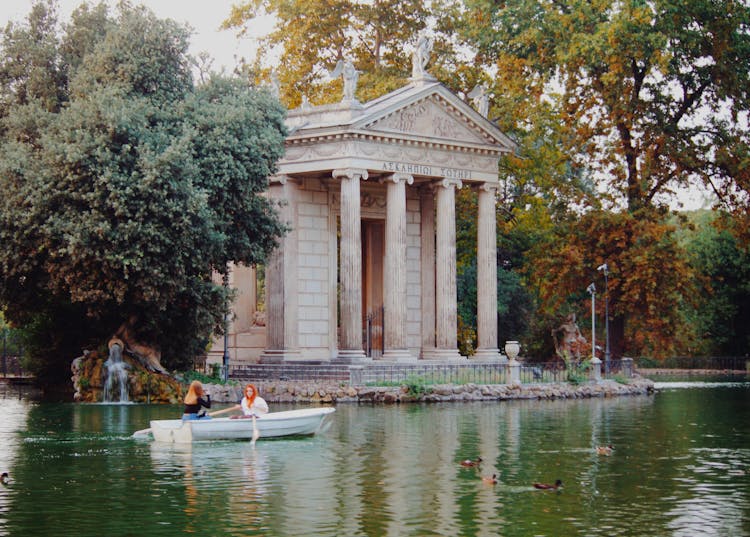 Landscape Of Villa Borghese In Rome