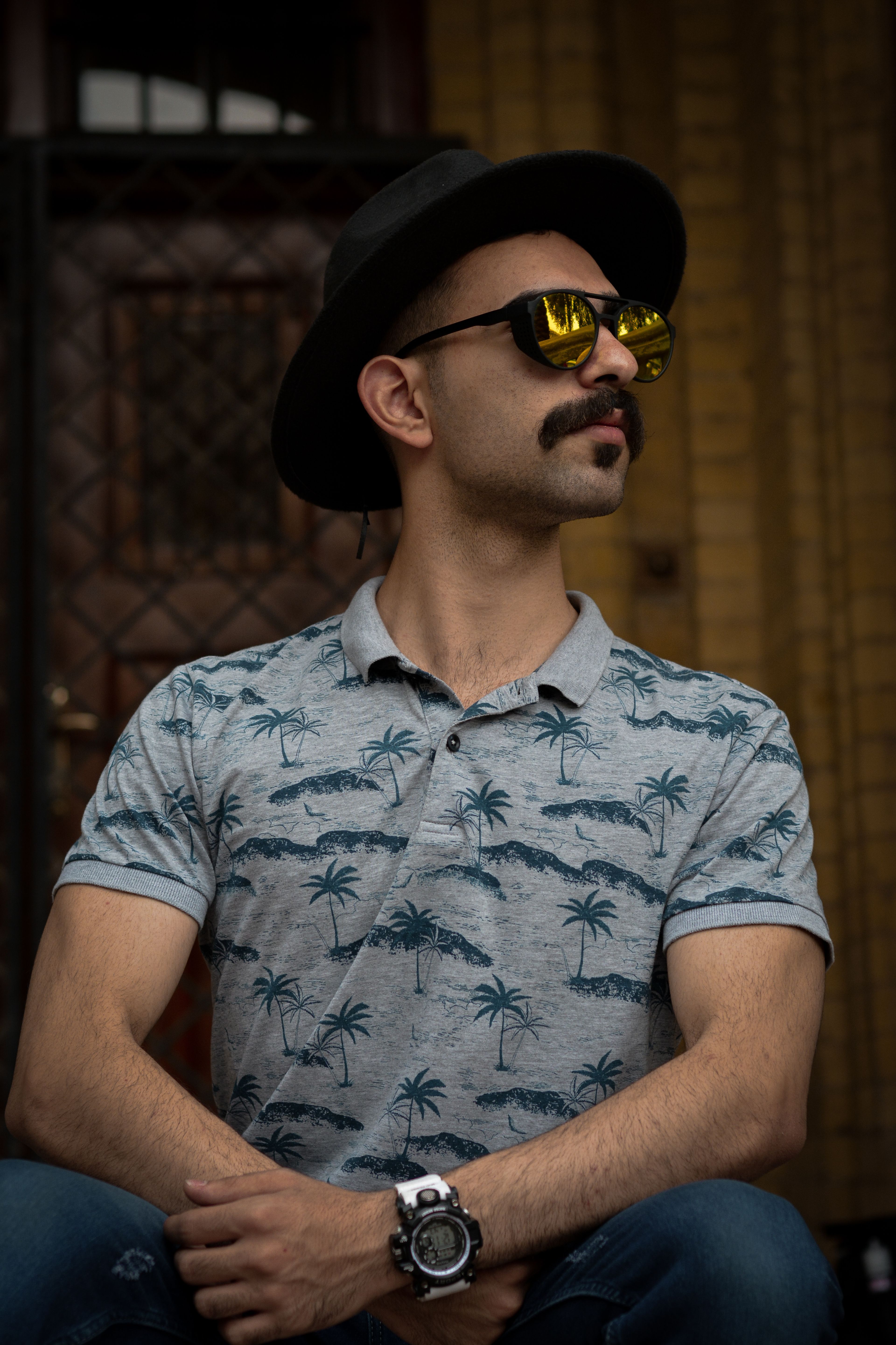Palm-Print Polo