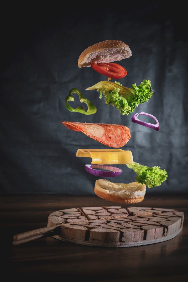 Sandwich Ingredients In The Air