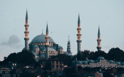 Free Beautiful view of Suleymaniye Mosque in Istanbul, Turkey at twilight. Stock Photo
