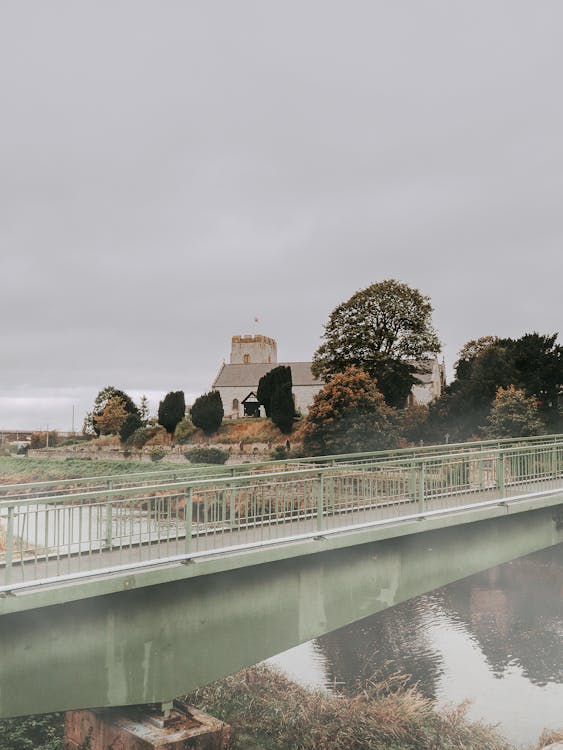 Free A Footbridge Going to the Parish Church of St Mary in Rhuddlan United Kingdom Stock Photo