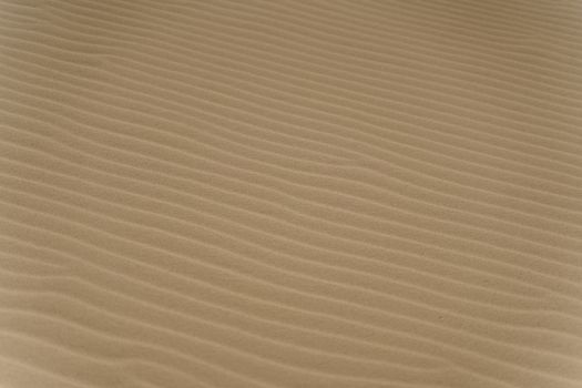 Close-up of wavy sand pattern in a desert landscape, showcasing natural textures.