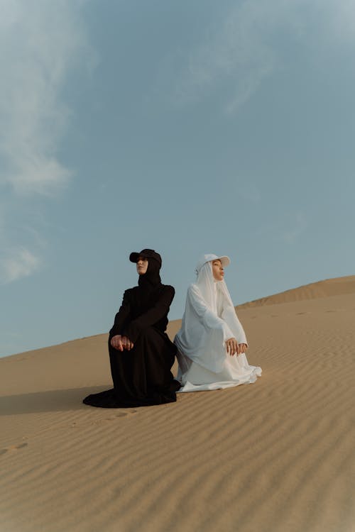 Ảnh lưu trữ miễn phí về abaya, bắn dọc, các đụn cát