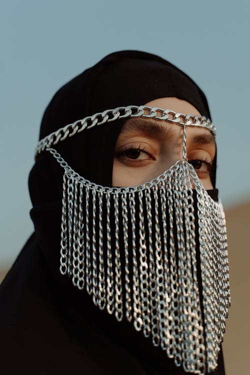 Základová fotografie zdarma na téma hidžáb, muslimské, obličejový řetěz