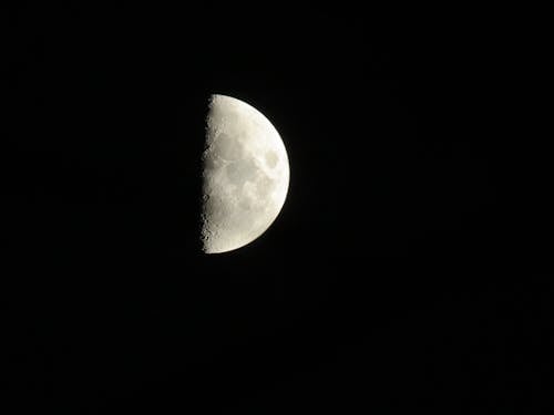 Half Moon on Dark Sky