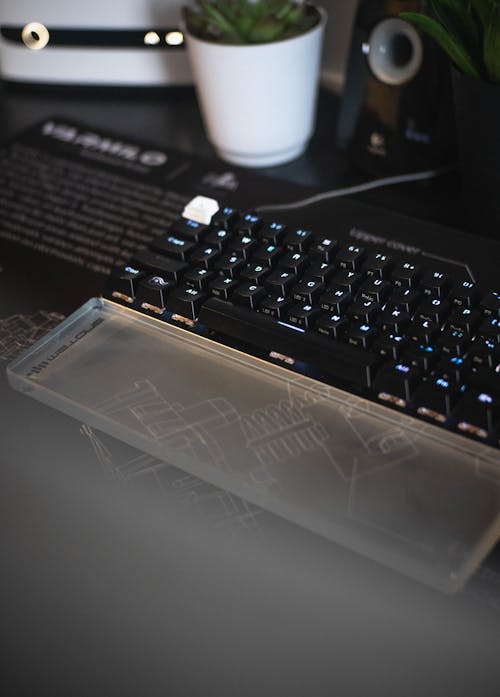 Free Photograph of a Black Computer Keyboard Stock Photo
