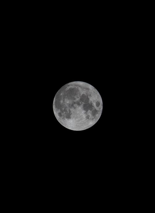 Free A stunning portrait of the full moon against a clear night sky, showcasing lunar details. Stock Photo