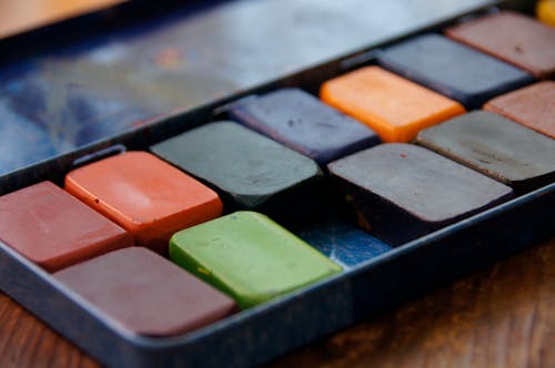 Close-Up Shot of a Color Palette