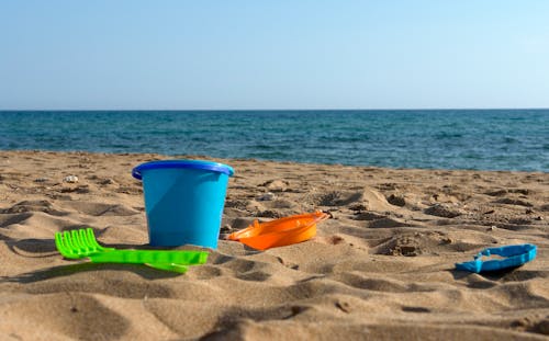 모래, 버킷, 여름의 무료 스톡 사진