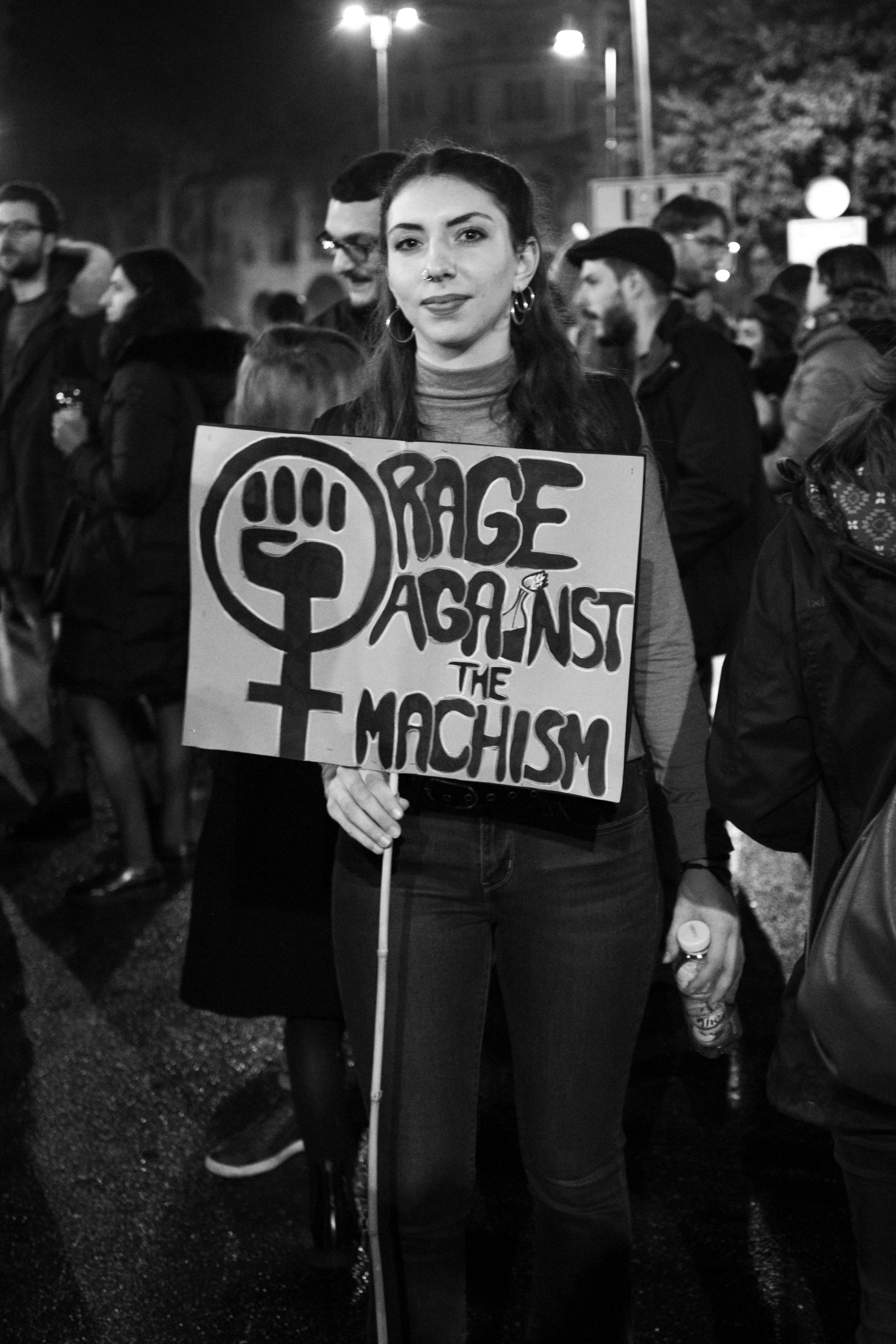 Grayscale Photo Of Woman Shouting Into A Megaphone · Free Stock Photo