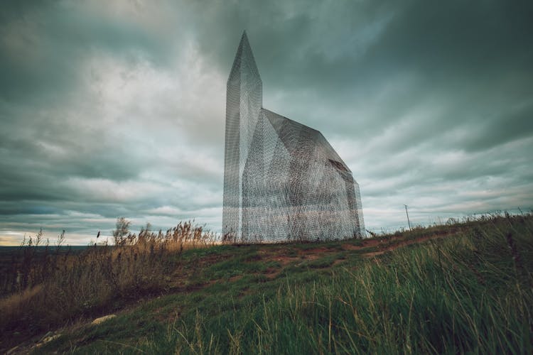 Transparent Digital Visualization Of Church In Fields