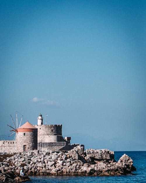 Free Old Castle by the Coast  Stock Photo