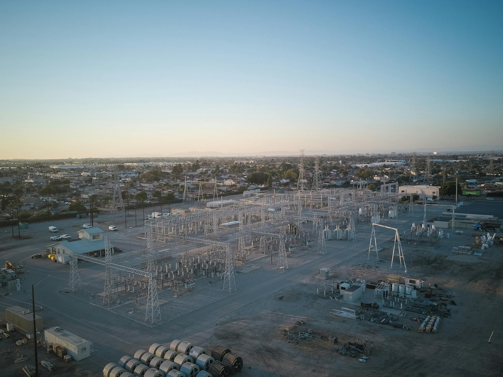 Aerial Footage of a Power Plant