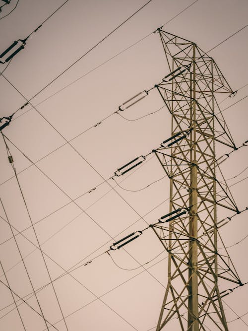 Low Angle Shot of Transmission Towers