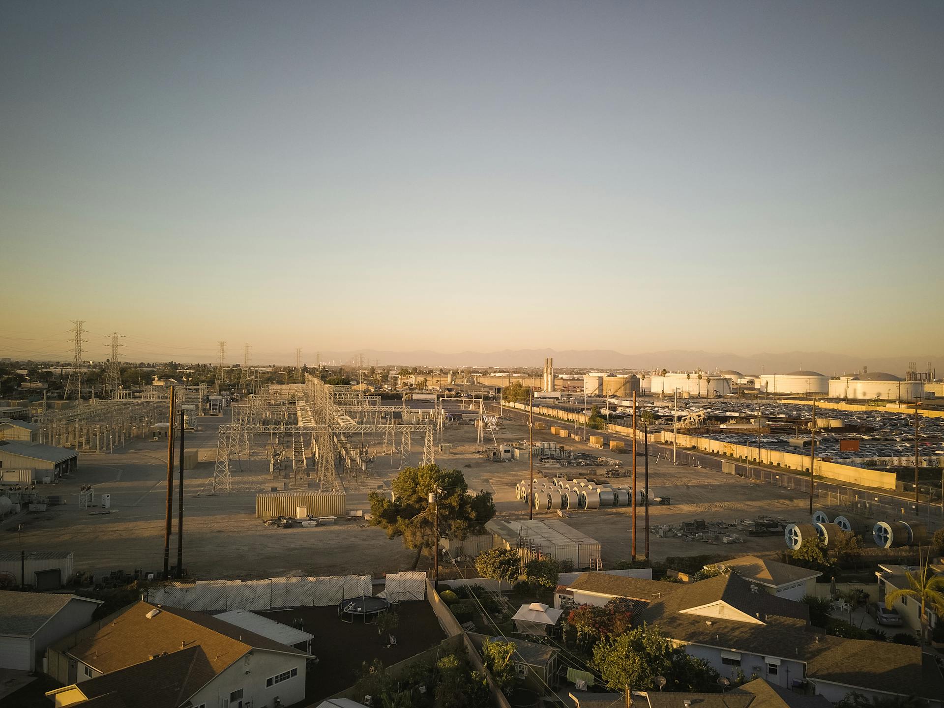 Aerial Footage of Power Plant