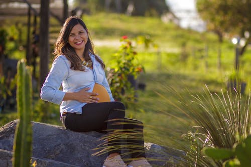 Free A Happy Pregnant Woman  Stock Photo