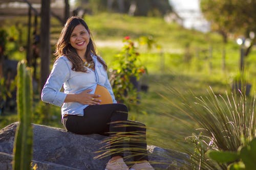 A Happy Pregnant Woman 