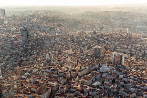 Aerial View of City Buildings