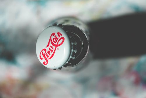 Flachfokus Fotografie Von Pepsi Cola Flaschenverschluss