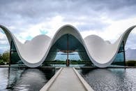 A Modern Building Near the Body of Water