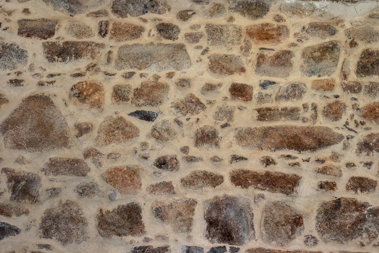 Stone Wall In Close Up