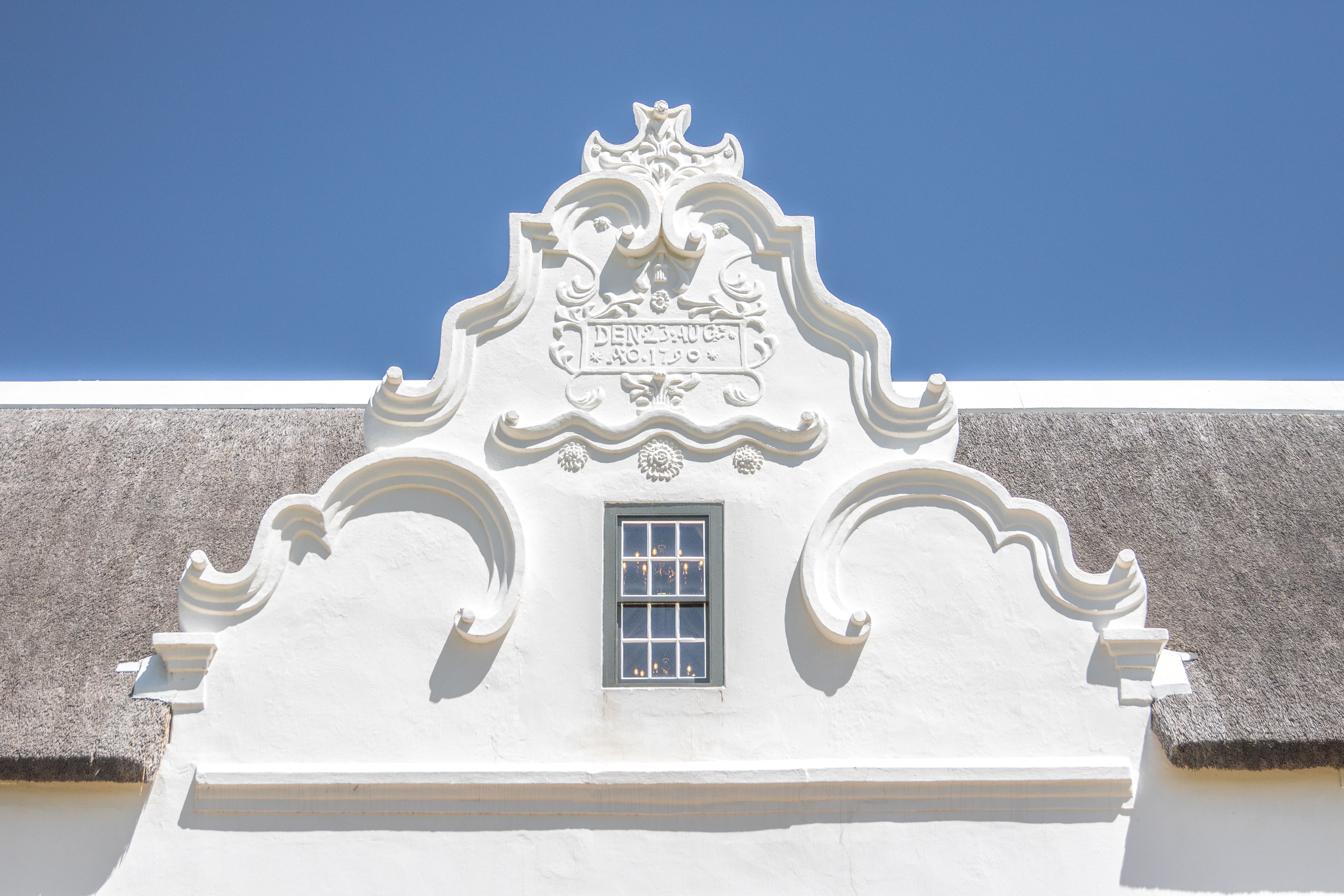 cape dutch architecture stellenbosch south africa white gabled manor house colonial
