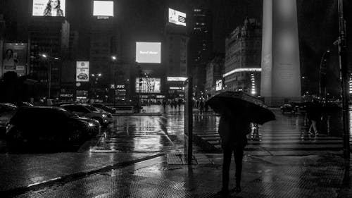 Free Monochrome Photo of City during Nighttime  Stock Photo