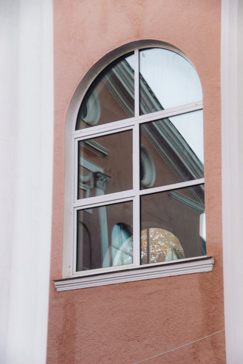 White Wooden Framed Glass Window