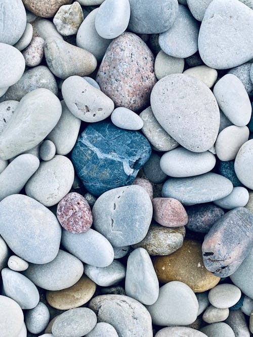 Gray and Blue Stone Fragments