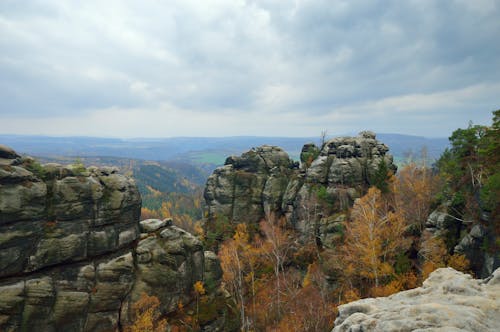 Rock Formation on a Cliff 