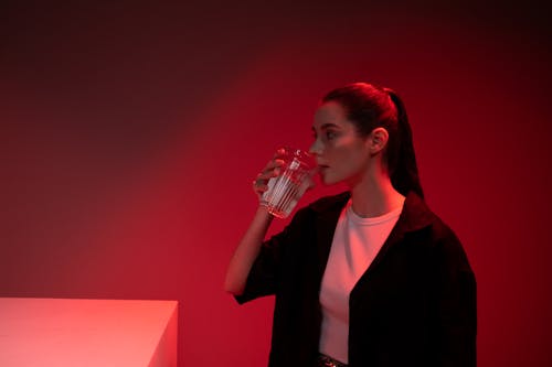Free A Woman Drinking Water  Stock Photo