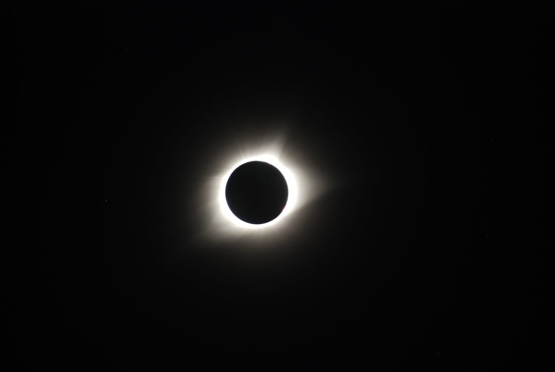 Free View of Solar Eclipse Stock Photo