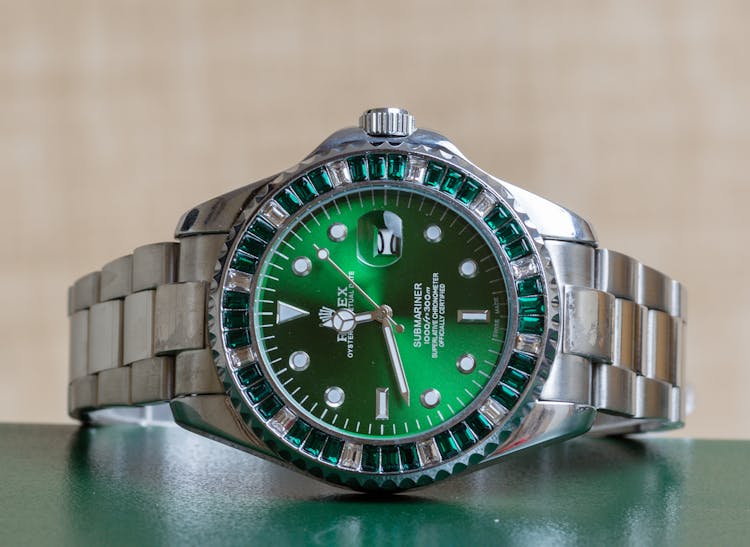 Close-up Shot Of A Rolex Wristwatch